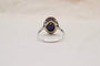 Bague 51.5 Art déco - Bague octogonale en or blanc, diamants et saphirs 58 Facettes 3930
