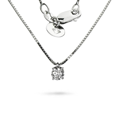 Pendentif LDV - Pendentif Forever en or blanc 18 kt avec diamant naturel 58 Facettes FRP56PLDVOB