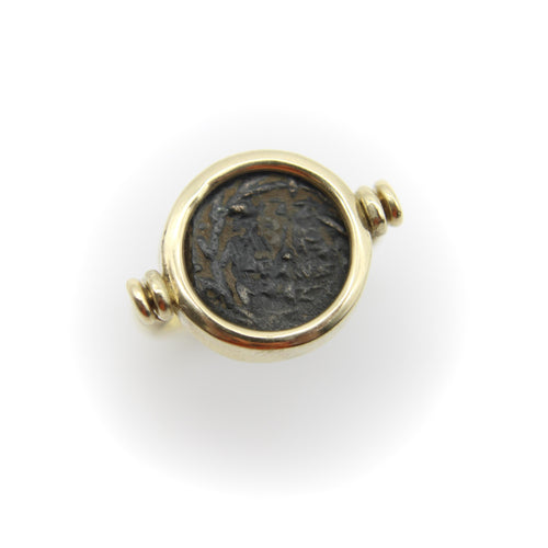 Bague 53 Bague pivotante à pièce antique en or 14K 58 Facettes A20087