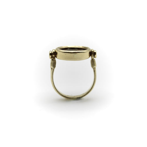 Bague 53 Bague pivotante à pièce antique en or 14K 58 Facettes A20087