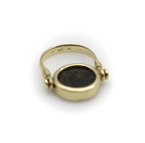Bague 53 Bague pivotante à pièce antique en or 14K 58 Facettes A20087