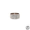 Bague 54 Bague bandeau en or blanc 18k pavée de diamants 58 Facettes 17R