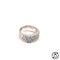Bague 54 Bague bandeau en or blanc 18k pavée de diamants 58 Facettes 17R