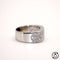 Bague 54 Bague bandeau en or blanc 18k pavée de diamants 58 Facettes 17R