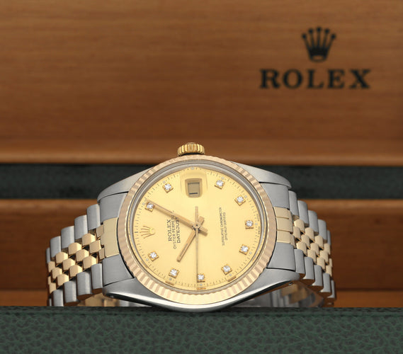 Montre Rolex Datejust - Montre 16013G en or et acier 58 Facettes ROL/DJ1/1374