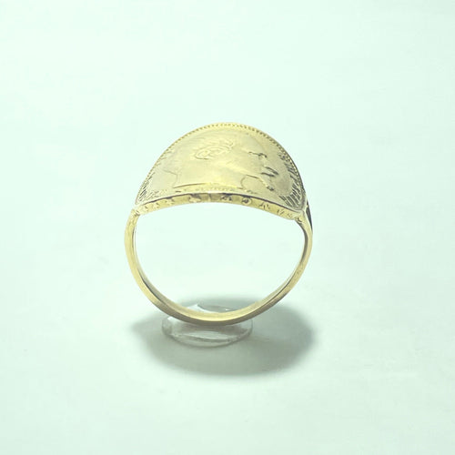 Bague Napoléon 20 francs en or jaune 18 carats 58 Facettes 260109