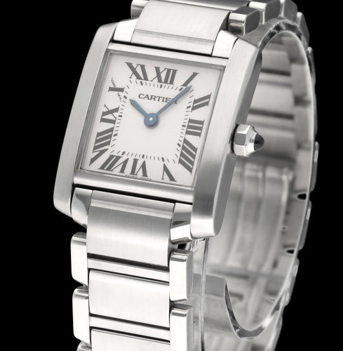 Montre Cartier Tank Française - Montre 2384 en acier 58 Facettes CRT/TNK/008