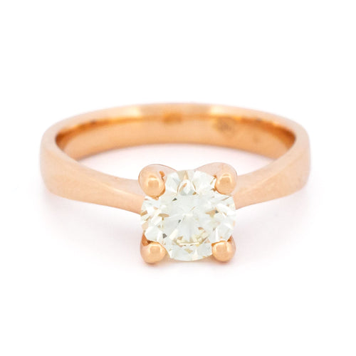 Bague 52 Bague solitaire en or rose 18k avec diamant taille brillant 58 Facettes D276D9E8A87A4272B0D009012E23364F