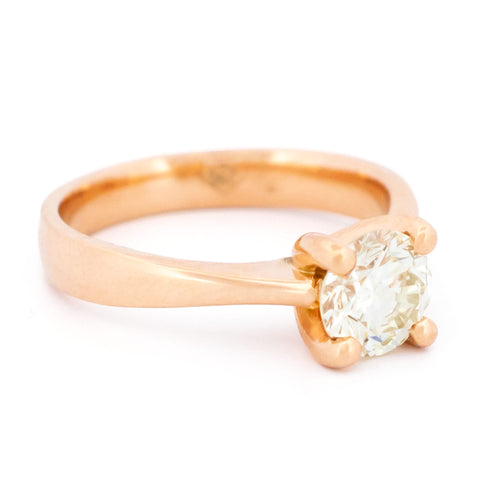 Bague 52 Bague solitaire en or rose 18k avec diamant taille brillant 58 Facettes D276D9E8A87A4272B0D009012E23364F