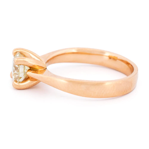 Bague 52 Bague solitaire en or rose 18k avec diamant taille brillant 58 Facettes D276D9E8A87A4272B0D009012E23364F