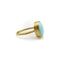 Bague 53 Farideh - Bague en or 24K et turquoise persane 58 Facettes A2007W
