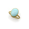 Bague 53 Farideh - Bague en or 24K et turquoise persane 58 Facettes A2007W