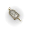 Pendentif Brother Wolf - Pendentif médaillon Virgo Maria en argent et or 14 carats perle 58 Facettes A2007T