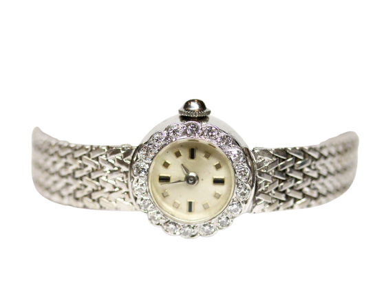 Montre 1950 en or blanc et diamants