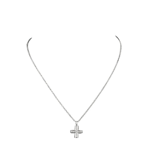 Pendentif Bvlgari Croce - Pendentif en or blanc 18k et diamants pavés 58 Facettes bbs0qdjdva