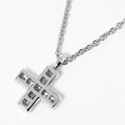 Pendentif Bvlgari Croce - Pendentif en or blanc 18k et diamants pavés 58 Facettes bbs0qdjdva