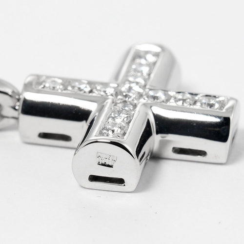 Pendentif Bvlgari Croce - Pendentif en or blanc 18k et diamants pavés 58 Facettes bbs0qdjdva