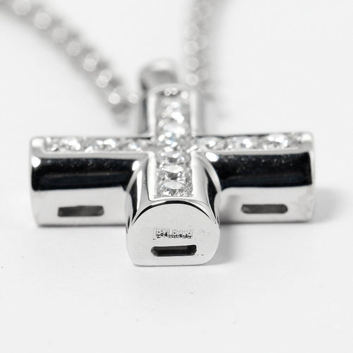 Pendentif Bvlgari Croce - Pendentif en or blanc 18k et diamants pavés 58 Facettes bbs0qdjdva