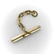 Collier Pendentif T-bar victorien en or 14K avec chaîne ovale 58 Facettes A2007P