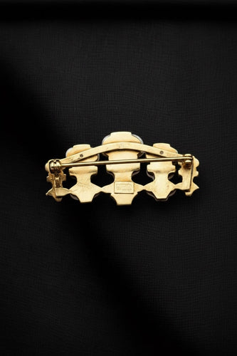 Broche Agostino Gigante - Broche des Mores en or jaune et émaux 58 Facettes spilla dei mori