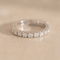 49 Bague mémoire en or blanc 14K et 21 diamants 0,63 ct 58 Facettes HJ250202