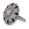 Bague 54 Bague en or blanc au travail ajouré 58 Facettes AN470 (00619)