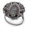 Bague 54 Bague en or blanc au travail ajouré 58 Facettes AN470 (00619)