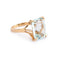 Bague 57.5 Bague en or jaune 18 carats et aigue-marine 10 carats 58 Facettes B383
