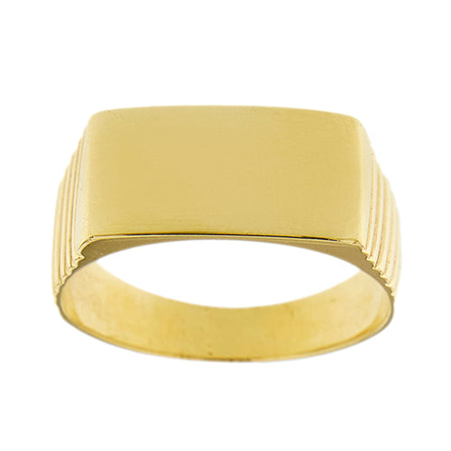 Bague chevalière homme rectangulaire en or jaune 58 Facettes 29999