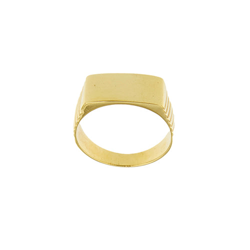 Bague chevalière homme rectangulaire en or jaune 58 Facettes 29999