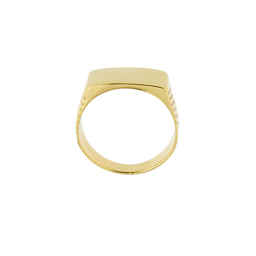 Bague chevalière homme rectangulaire en or jaune 58 Facettes 29999