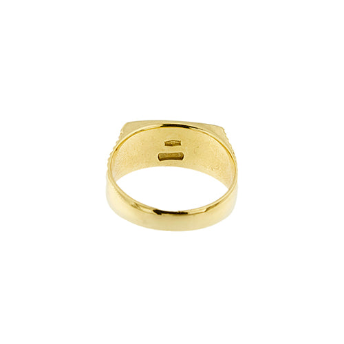 Bague chevalière homme rectangulaire en or jaune 58 Facettes 29999