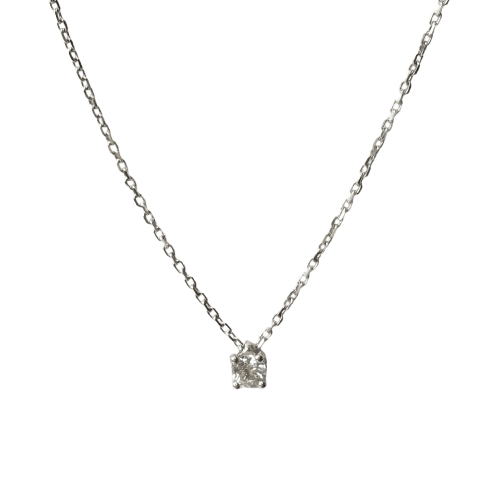 Collier Collier en or blanc et diamant 58 Facettes
