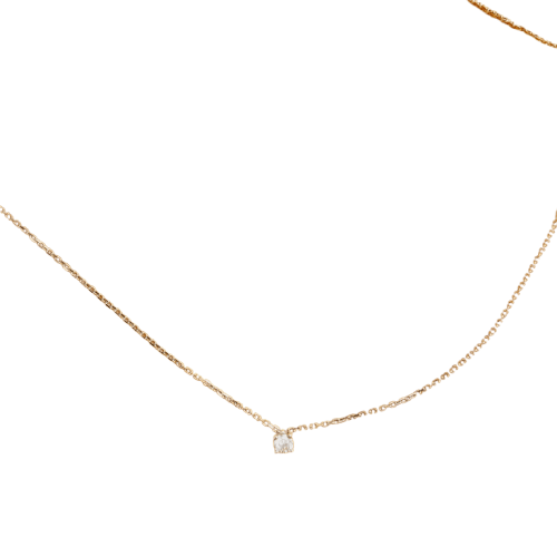 Collier Travail moderne - Collier en or blanc 18 carats avec diamant 58 Facettes BIJ105