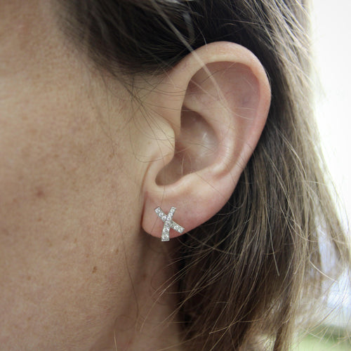 Boucles d'oreilles Paloma Picasso Tiffany & Co. - Boucles d'oreilles Kiss en platine et diamants 58 Facettes A20039