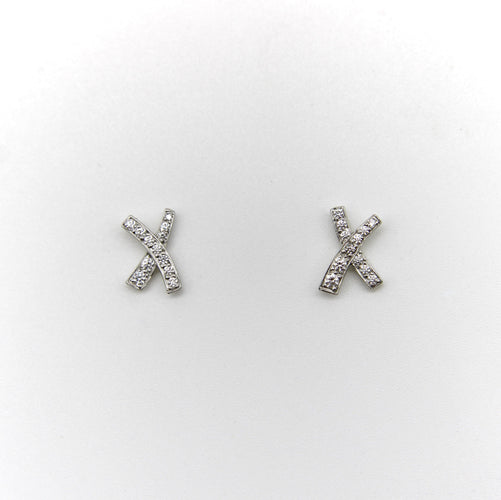 Boucles d'oreilles Paloma Picasso Tiffany & Co. - Boucles d'oreilles Kiss en platine et diamants 58 Facettes A20039