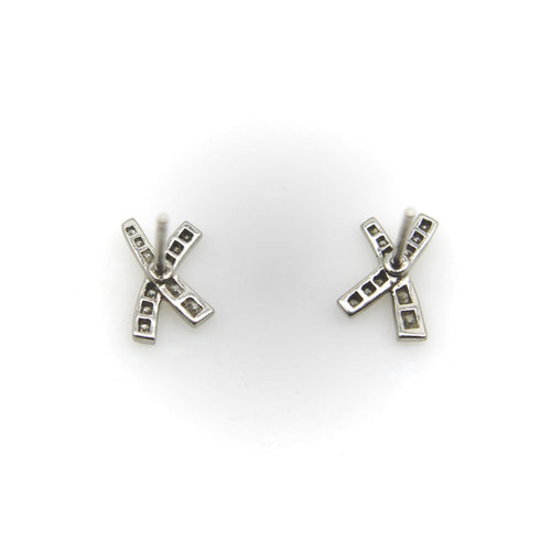 Boucles d'oreilles Paloma Picasso Tiffany & Co. - Boucles d'oreilles Kiss en platine et diamants 58 Facettes A20039