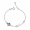Bracelet Bracelet trèfle émaillé en or blanc 18k 58 Facettes CB02OB03M0TFC