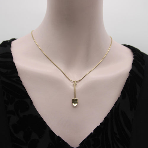 Pendentif Signature - Pendentif pelle en or 14K 58 Facettes A2001H