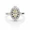 Bague 57 Bague marquise ancienne en or blanc et diamants naturels 58 Facettes ma