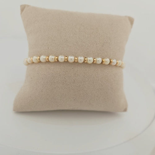 Bracelet Bracelet de perles en or jaune 58 Facettes 3042027