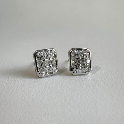 Boucles d'oreilles Boucles d'oreilles en or blanc 18K et diamants 58 Facettes GER1033WG