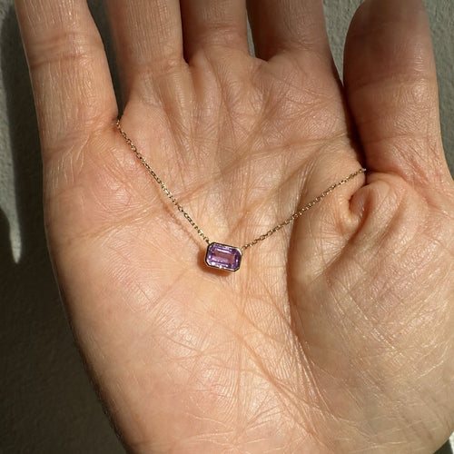 Collier Love More - Collier en or 18K et saphir violet 58 Facettes GPD1015PU