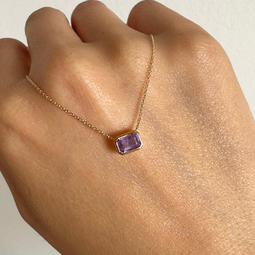Collier Love More - Collier en or 18K et saphir violet 58 Facettes GPD1015PU