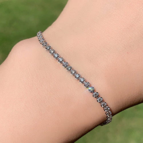 Bracelet Aitches Disco - Bracelet tennis en or blanc 18K et diamants 58 Facettes GBT1330WG