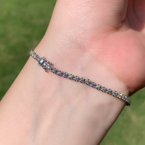 Bracelet Aitches Disco - Bracelet tennis en or blanc 18K et diamants 58 Facettes GBT1330WG