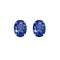 Boucles d'oreilles Single Tulip - Boucles d'oreilles en or blanc 18K et saphirs 58 Facettes GER1047BL