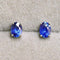 Boucles d'oreilles Single Tulip - Boucles d'oreilles en or blanc 18K et saphirs 58 Facettes GER1047BL