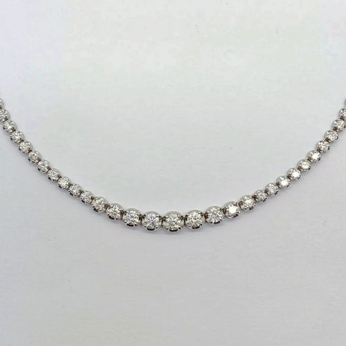 Collier Disco - Collier tennis gradué en or blanc 18K et diamants 58 Facettes GPD1055WG