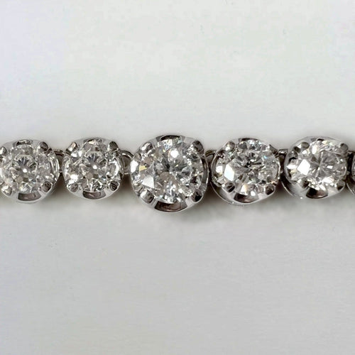 Collier Disco - Collier tennis gradué en or blanc 18K et diamants 58 Facettes GPD1055WG